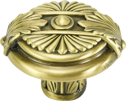 Edgar Berebi Nantucket Knob In Burnished Brass Plate 8368BB