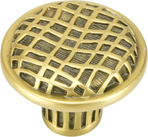 Linen Weave Knob, Florentine Gold 8372FG