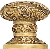 Edgar Berebi Glendale Oval Knob In Florentine Gold Plate 8414FG