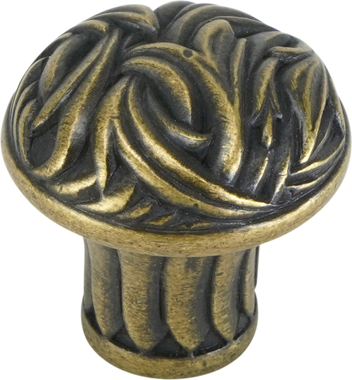 Edgar Berebi Louis Xv Mini Knob In Artisan Brass Plate 8469AB