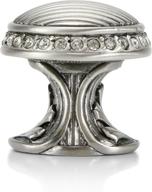 Cambridge Round Knob, Clear Crystal Antique Nickel Finish 8628AN