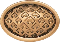 Edgar Berebi Thames Oval Knob In Museum Gold Plate 8658-1