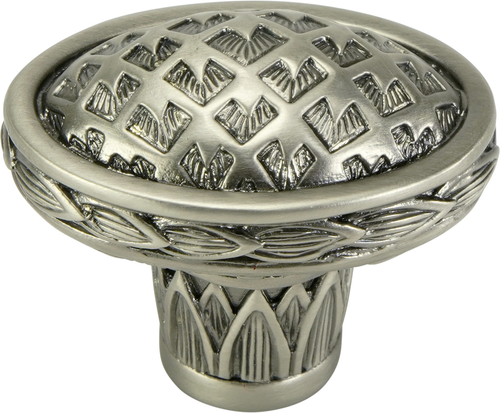 Edgar Berebi Thames Oval Knob In Antique Silver Plate 8658AN
