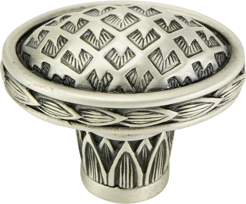 Edgar Berebi Thames Oval Knob In Burnished Silver Plate 8658MS