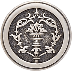 Edgar Berebi Giverny Knob In Matte Silver Plate 9890MS