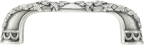 Newport 3-1/2'' cc Pull, Decorated With Swarovski® Crystals, Matte Silver Plate X7942MS