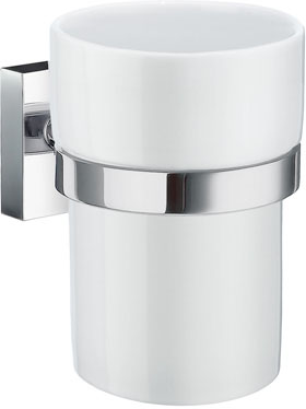 House Tumbler wall mounted - porcelain/ polished chrome RK343P