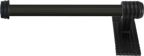 Wilton 12'' Hand Towel Left, Reeded Handle, Matte Black Finish 2113R/MB