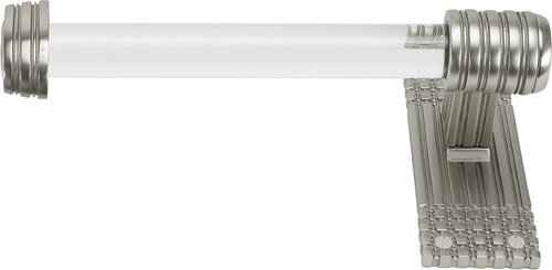 Wilton Tissue Bar Left, Acrylic Handle, Satin Nickel Finish 2115SN