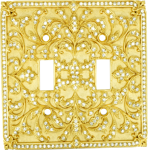 Switch Plates Double Toggle Switch Plate Cover, Clear Crystal 7517SG 