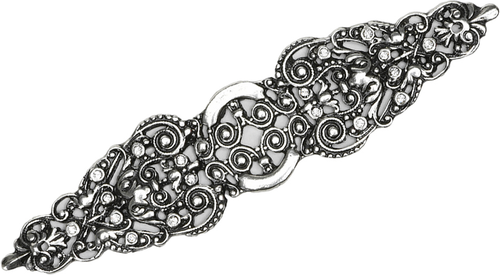 Juliane Grace elongated escutcheon with 18 Swarovski Clear Crystals in Chalice. 135-9C