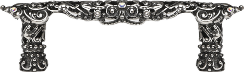 Juliane Grace 3'' cc pull with 12 Swarovski Clear & Aurore Boreale Crystals 147-9CAB