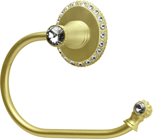 Caché II swing tissue smooth ring right with Swarovski Clear Crystals 1841-8C