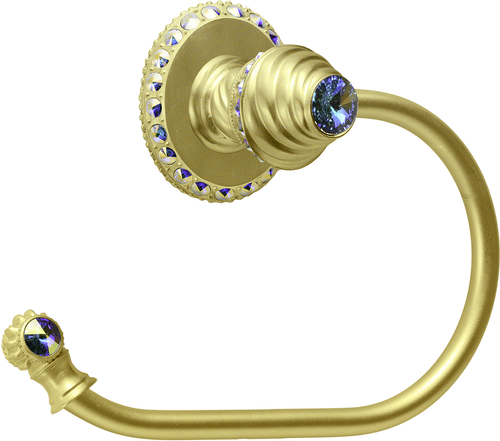 Caché ll large swing tissue smooth ring left with 42 rivoli Swarovski Aurore Boreale Crystals 1852-8AB