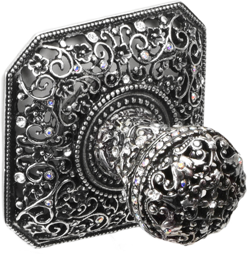 Juliane Grace small hook with 50 Swarovski Clear & Aurore Boreale Crystals 4068-9CAB