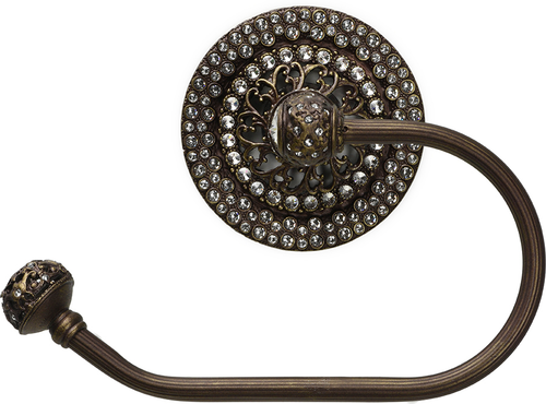 Juliane Grace II swing tissue reeded ring left with 225 Swarovski Clear Crystals 4256R-3C