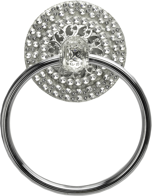 Juliane Grace II full swing towel smooth ring with Swarovski Clear Crystals 4267-24C