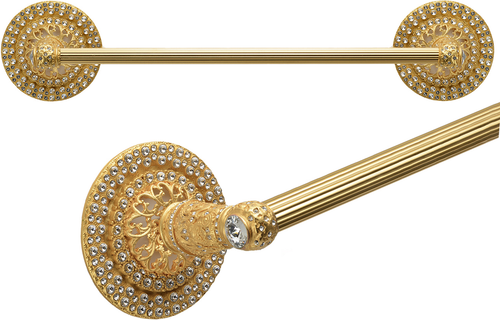 Juliane Grace 32'' cc towel bar with Swarovski Clear Crystals with 5/8'' reeded center 4282R-8C