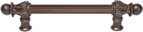 Acanthus 6'' cc with 5/8'' reeded center long pull Romanesque style 5550R-22