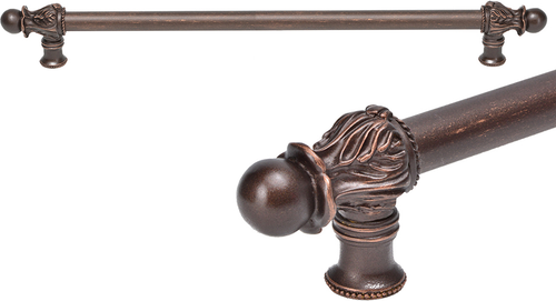 Acanthus 22'' cc with 5/8'' smooth center long pull Romanesque style 5554-22