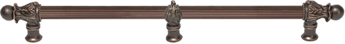 Acanthus 22'' cc with 5/8'' reeded center long pull Romanesque style with center brace 5559R-22