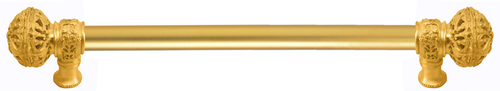 Juliane Grace 12'' cc with 5/8'' smooth center long pull large finial in Gilded Mercury. 5602-8
