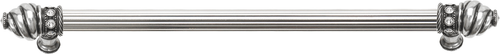 Caché 22'' cc with 5/8'' reeded center long pull with 16 rivoli Swarovski Clear Crystals in Chalice. 5674R-9C