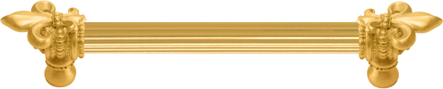 Charlemagne 6'' cc with 5/8'' reeded center long pull with large Fleur De Lys 5710R-8
