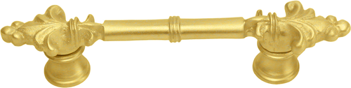 Charlemagne classic 3'' cc pull with small Fleur De Lys on ends in Gilded Mercury. 575-8