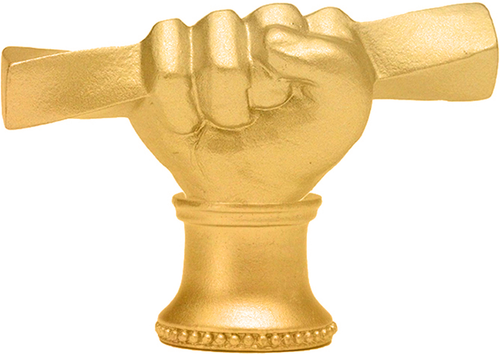 Carpe Diem fist small knob w/ flared foot 635B-8