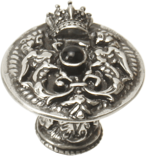 Crowning Glory King George Carpe Diem 6909-9OX Chalice King George Shield knob w/ Onyx stone 6909-9OX