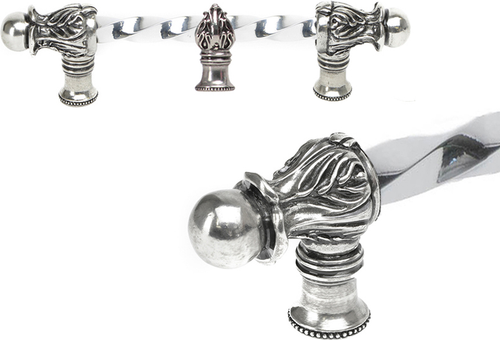 Acanthus 6'' cc with 3/8'' twist bar Romanesque style with center brace 780-9