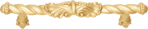 Acanthus 5'' cc large pull Romanesque style in Soft Gold. 827-27