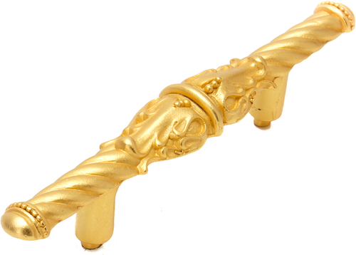 Acanthus 3'' cc pull Romanesque style in Antique Brass. 832-8