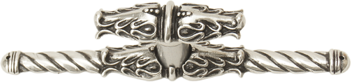 Acanthus leave large knob w/ rope large back plate Romanesque style finished in Chalice . 836838-9