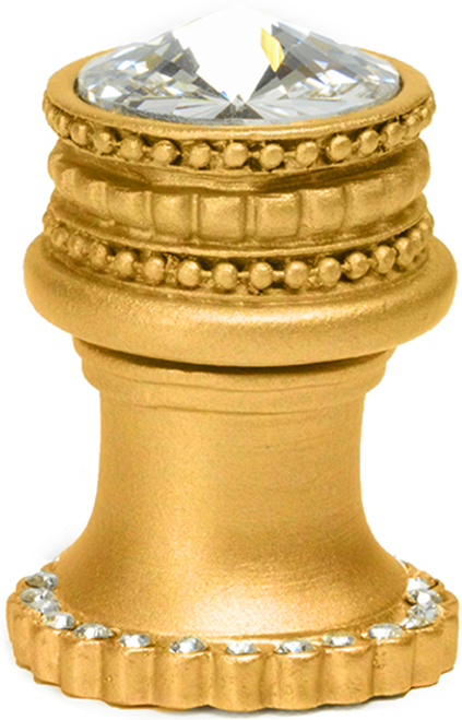 Caché medium round knob with halo platform with 24 Swarovski Clear Crystals 860H-8C