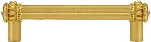 Caché double 4'' cc pull with 2 rivoli Swarovski Clear Crystals 862-8C