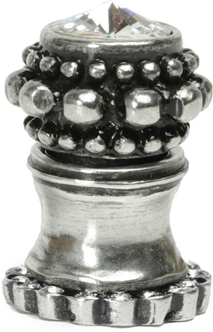 Caché small round knob with halo platform with 20 Swarovski Clear Crystals 865H-9C
