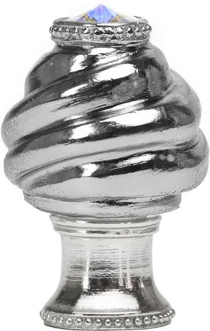 Caché knob with flared foot with Swarovski Aurore Boreale Crystals 868B-24AB