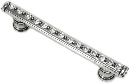 Caché 4'' cc pull with flared feet with center of Swarovski Clear Crystals in Chalice. 871B-9C