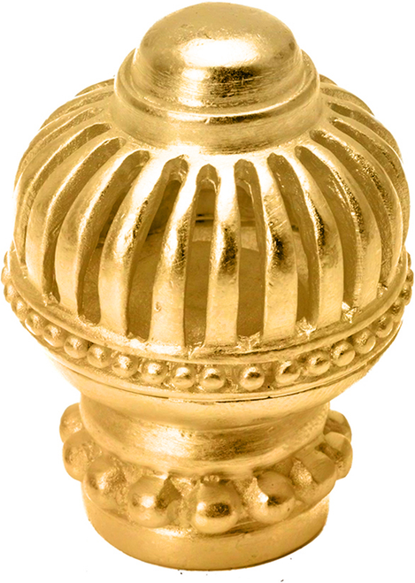 Cricket Cage large round knob with beaded base in Gilded Mercury. 968-8