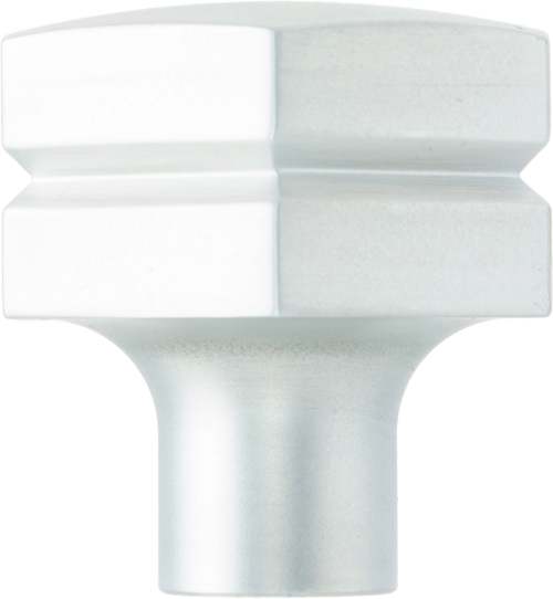 Latitude Hexagon large aluminum knob, satin nickel finish CD-LHA
