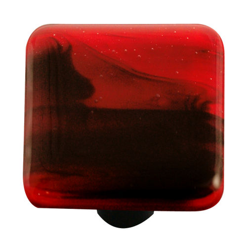 Swirl Collection Brick Red and Black Knob
