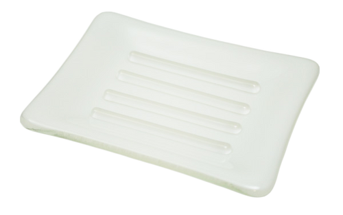 Solids Collection White Soap Dish