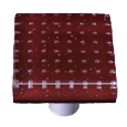 Bubbles Deep Red Square Knob