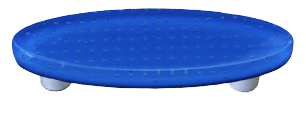 Bubbles Egyptian Blue Oval Pull