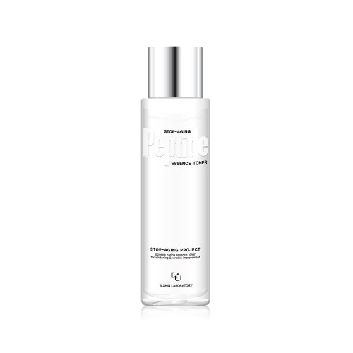 W.Skin Laboratory Stop Aging Peptide Essence Toner - Rich in potent ingredients that brighten and smooth out fine lines and wrinkles. Contains 7 peptides, Volufiline (Sederma France) and Beautiful Herb-C (a mixture of four antioxidant and anti-inflammatory herbs).