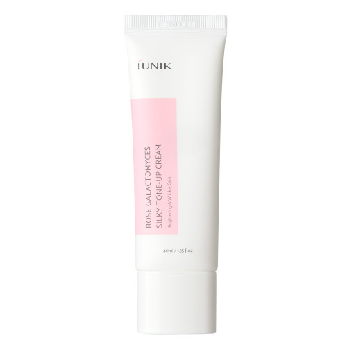 iUNIK Rose Galactomyces Tone Up Cream 40 mL - a brightening silky cream that glides onto the skin. The perfect base/primer for makeup.
