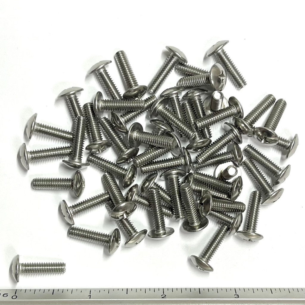 (PKG of 50) 8-32 x 5/8" Machine Screw, Phillips Truss Head, 18-8 Stainless Steel