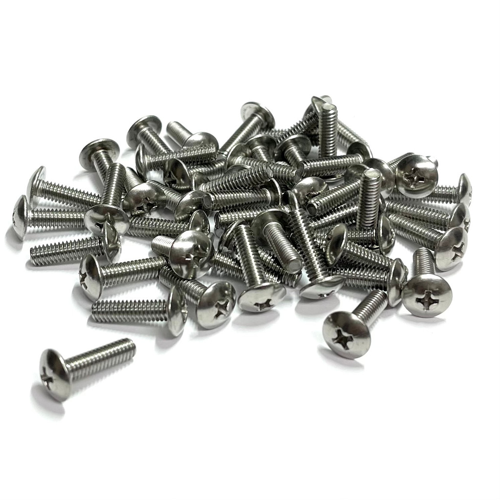 (PKG of 50) 8-32 x 5/8" Machine Screw, Phillips Truss Head, 18-8 Stainless Steel